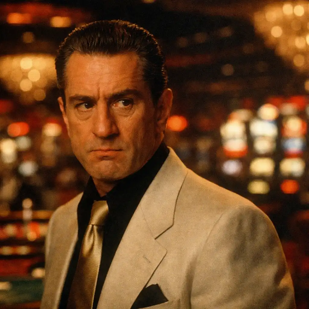 Kadr z filmu Casino z 1995 roku: Sam Rothstein w kasynie Tangiers