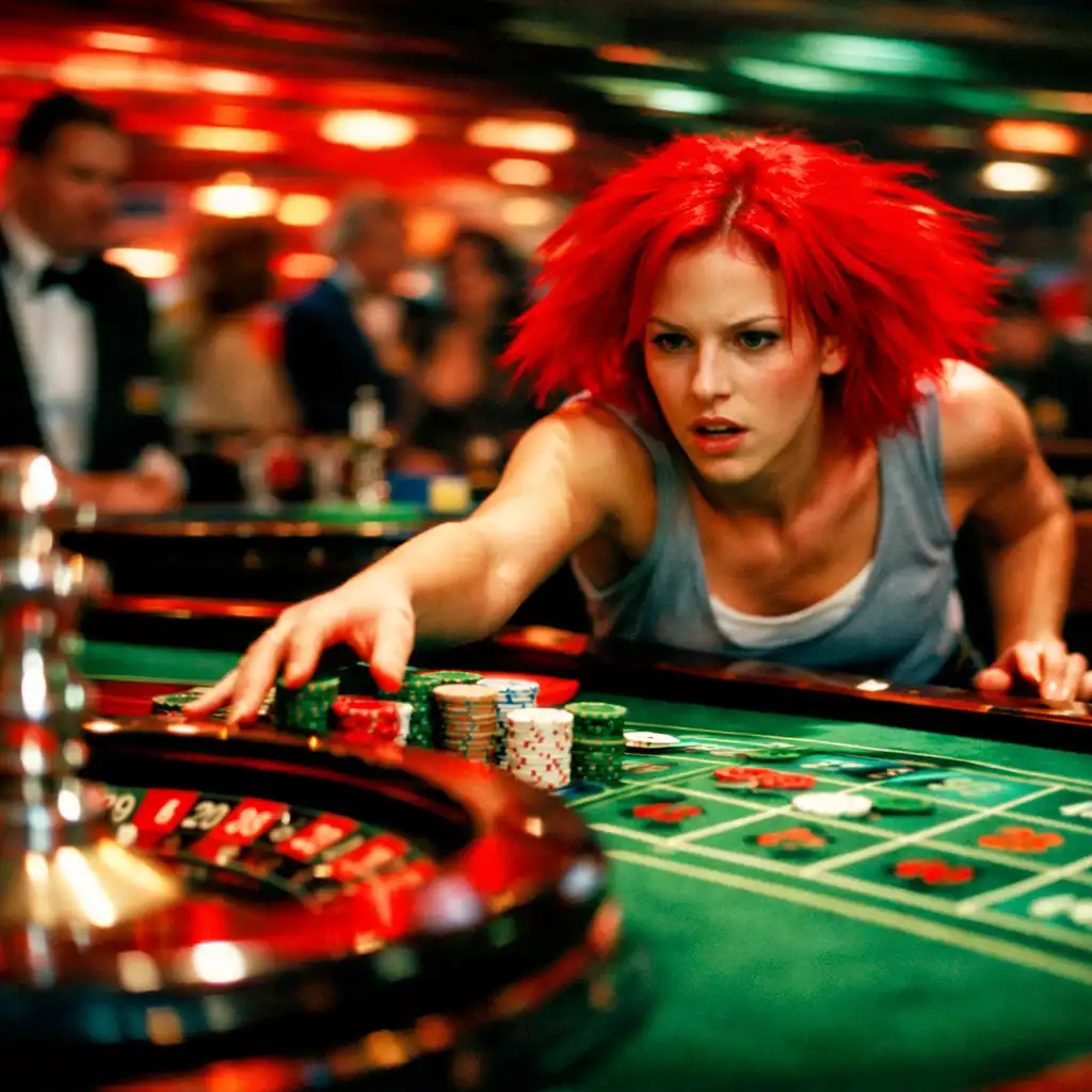 Run Lola Run – Lola przy stole do ruletki w kasynie